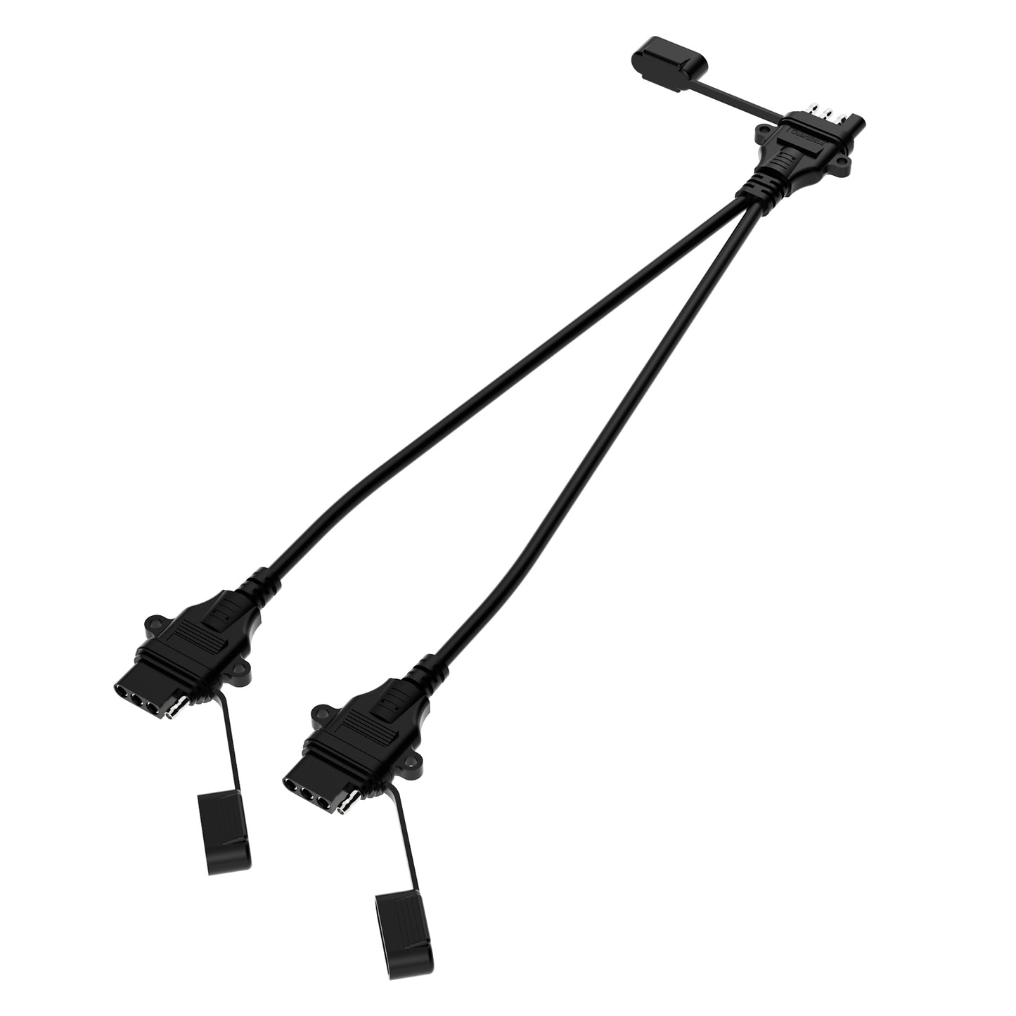 Gubrdfrsod 4 Pin Trailer Y Splitter w/ 2 Mounting Holes with Adapter Extension Harness, Ideal for LED Tailgate Light Bar & Trailer Lights, Trailer Hitch Light Truck Boat, Connect Power Supply