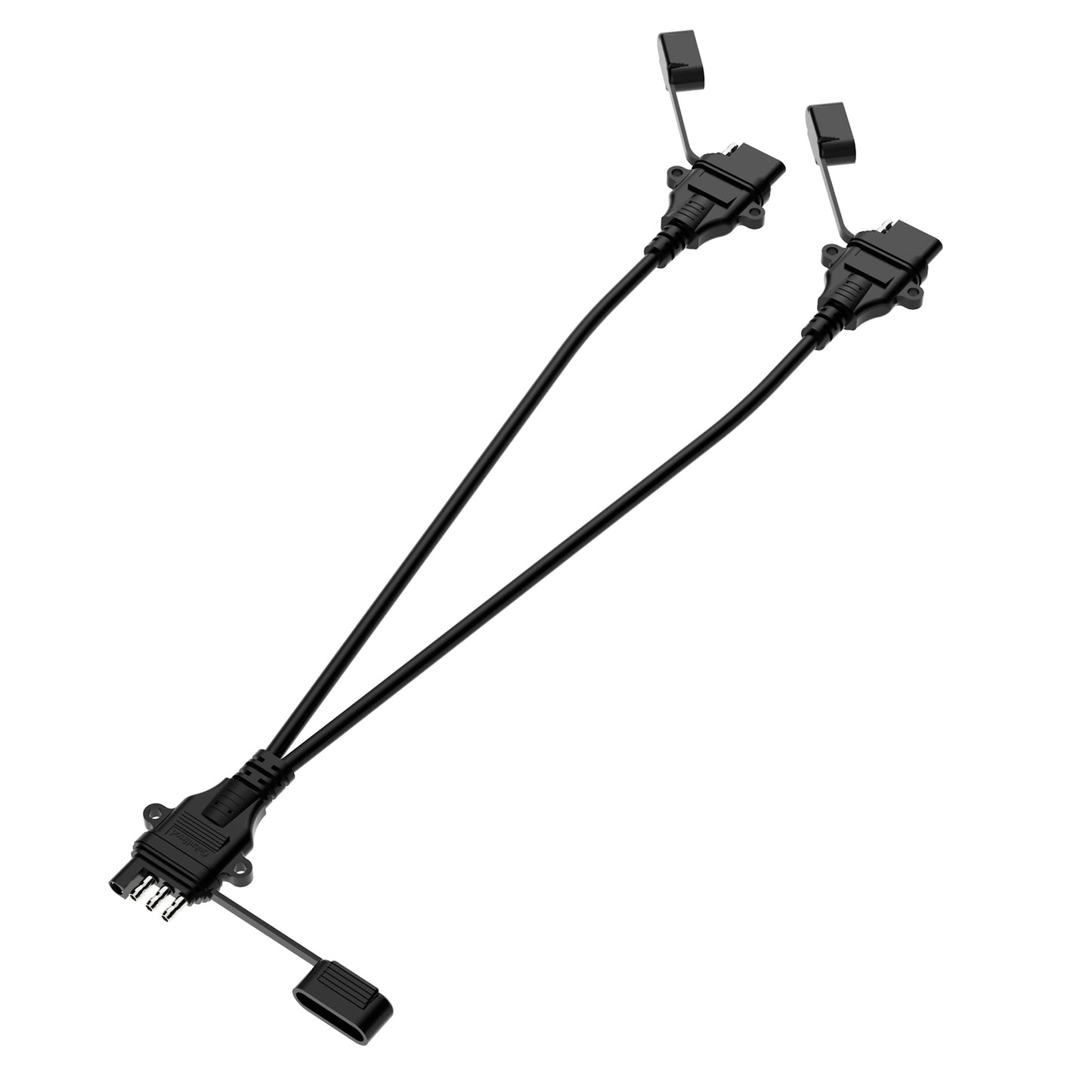 Gubrdfrsod 4 Pin Trailer Y Splitter w/ 2 Mounting Holes with Adapter Extension Harness, Ideal for LED Tailgate Light Bar & Trailer Lights, Trailer Hitch Light Truck Boat, Connect Power Supply